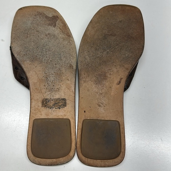 Prada Dark Brown Leather Sandals - Picture 7 of 9